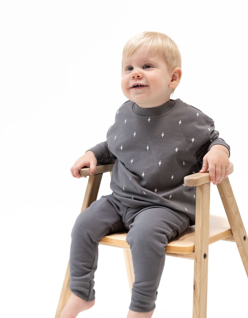 Angel Dear Lightning Bolt French Terry Drop Sleeve Sweatshirt