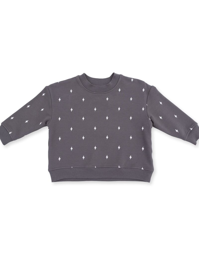 Angel Dear Lightning Bolt French Terry Drop Sleeve Sweatshirt