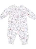 Angel Dear Enchanted Woodland Smocked Long Sleeve Romper