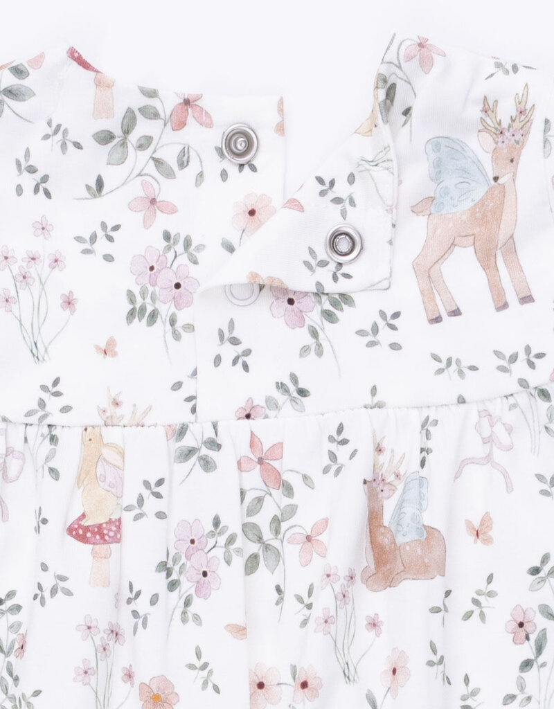 Angel Dear Enchanted Woodland Smocked Long Sleeve Romper