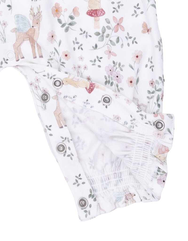 Angel Dear Enchanted Woodland Smocked Long Sleeve Romper