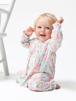Angel Dear Angeline Floral Smocked Long Sleeve Romper