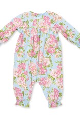 Angel Dear Angeline Floral Smocked Long Sleeve Romper