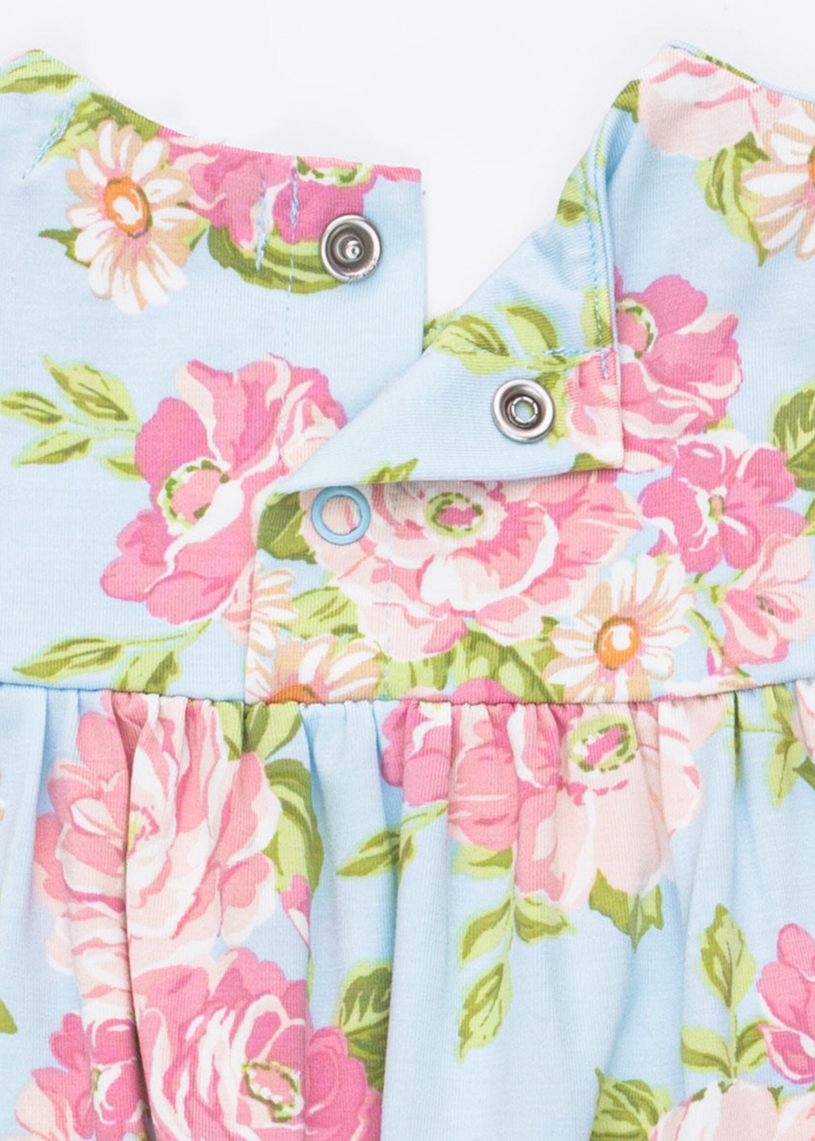 Angel Dear Angeline Floral Smocked Long Sleeve Romper