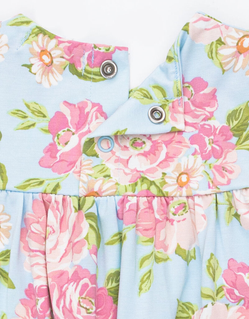Angel Dear Angeline Floral Smocked Long Sleeve Romper