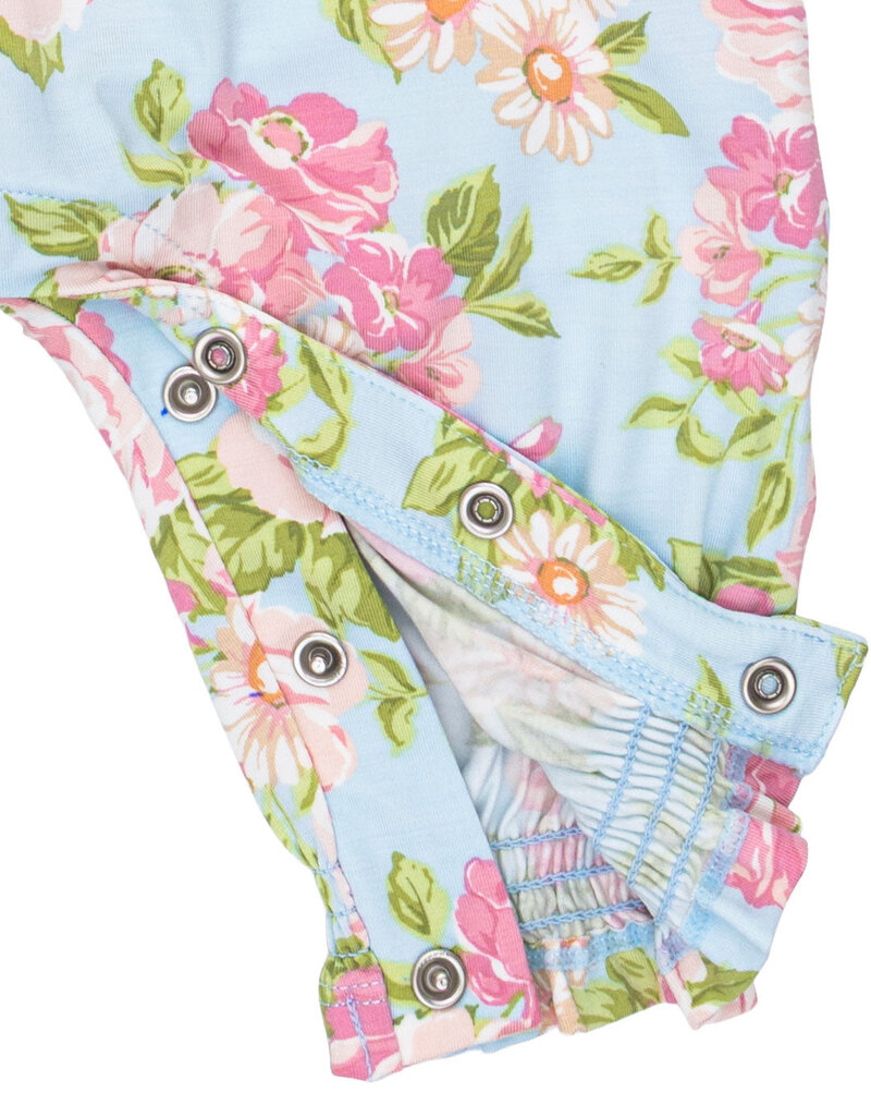 Angel Dear Angeline Floral Smocked Long Sleeve Romper
