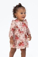 Angel Dear Sabrina Floral L/S Ruffle Bodysuit Dress