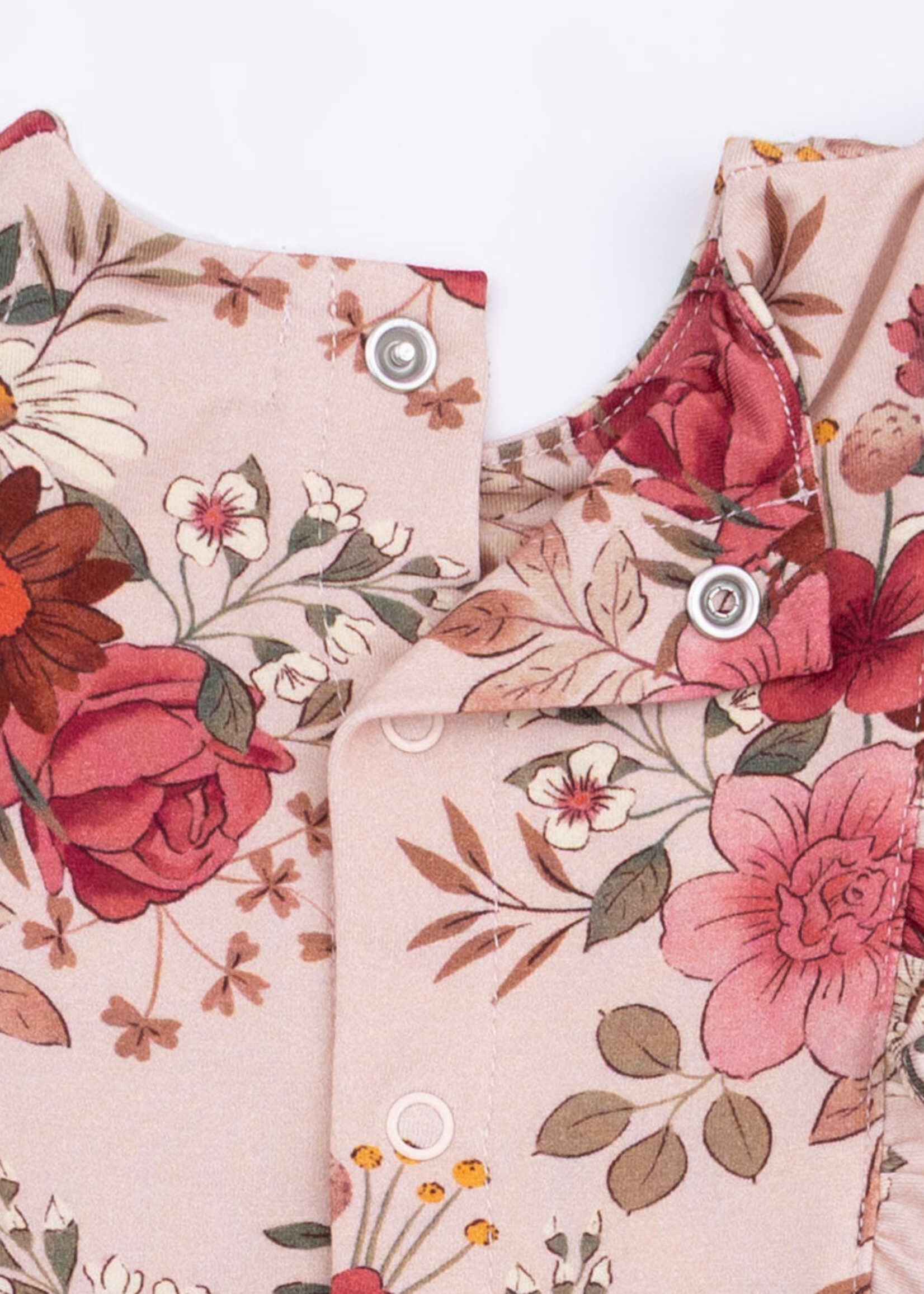 Angel Dear Sabrina Floral L/S Ruffle Bodysuit Dress