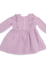 Angel Dear Berry Gingham L/S Ruffle Dress and Legging