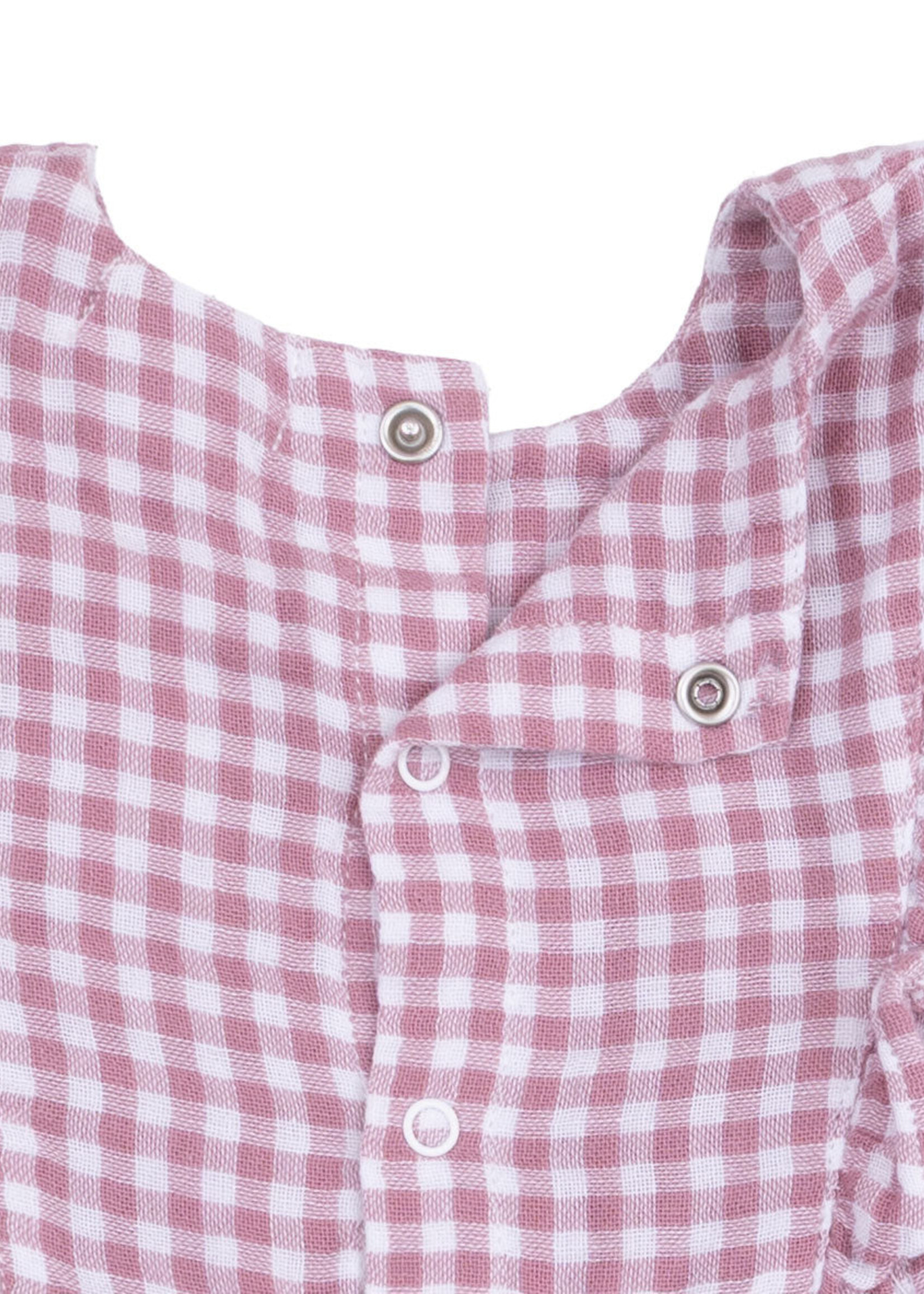Angel Dear Berry Gingham L/S Ruffle Dress and Legging