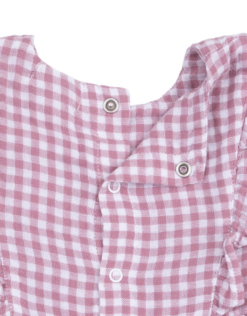 Angel Dear Berry Gingham L/S Ruffle Dress and Legging