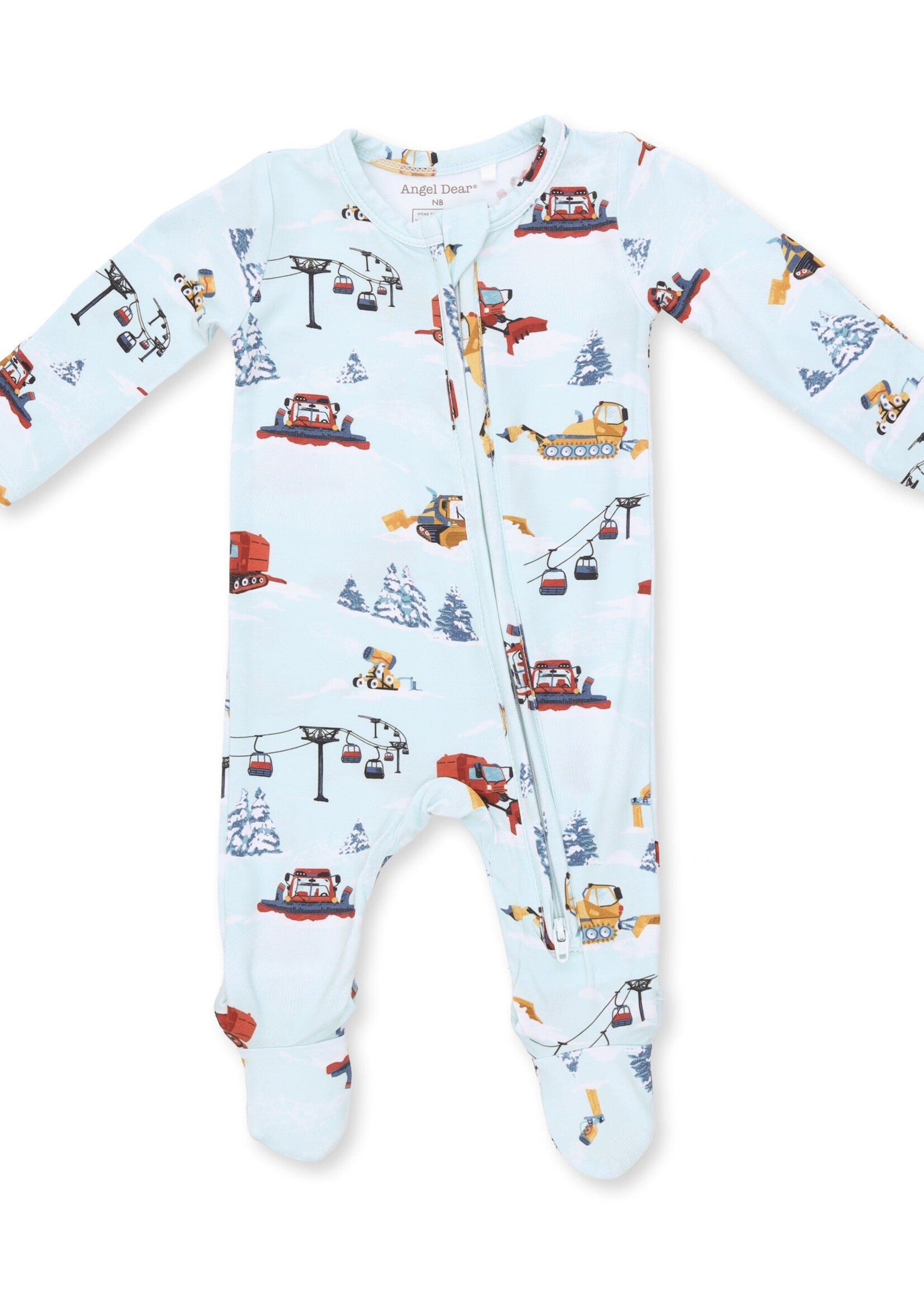 Angel Dear Snow Cats 2 Way Zipper Footie