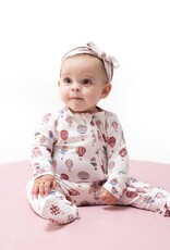Angel Dear Hot Air Balloon Pink 2 Way Zipper Footie