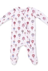Angel Dear Hot Air Balloon Pink 2 Way Zipper Footie