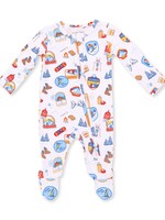 Angel Dear Vintage Ski Patches 2 Way Zipper Footie