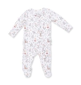 Angel Dear Enchanted Woodland 2 Way Ruffle Back Zipper Footie