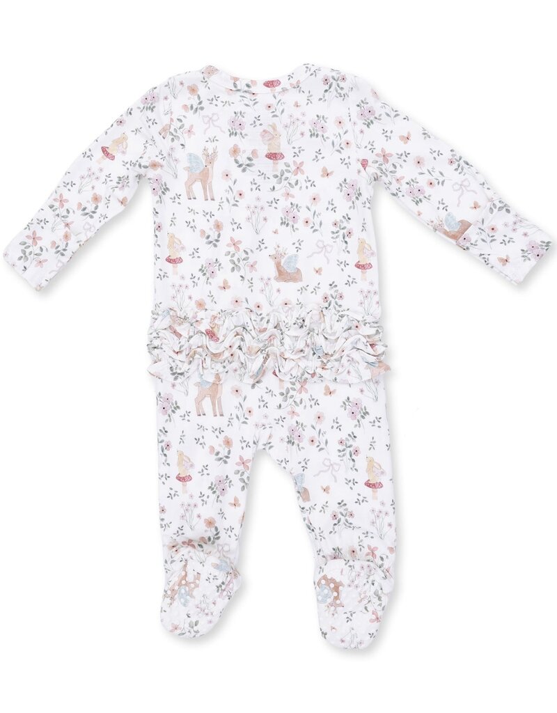 Angel Dear Enchanted Woodland 2 Way Ruffle Back Zipper Footie