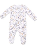 Angel Dear Floral Deer 2 Way Ruffle Back Zipper Footie