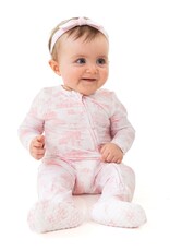 Angel Dear Golf Toile Pink 2 Way Ruffle Back Zipper Footie