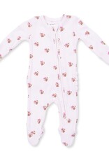 Angel Dear Mini Football Hearts 2 Way Ruffle Back Zipper Footie