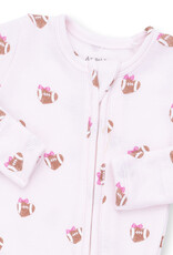 Angel Dear Mini Football Hearts 2 Way Ruffle Back Zipper Footie