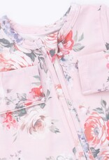 Angel Dear Painterly Rose Bouquets 2 Way Ruffle Back Zipper Footie