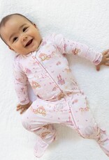 Angel Dear Princess Unicorns Castle 2 Way Ruffle Back Zipper Footie