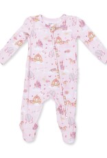 Angel Dear Princess Unicorns Castle 2 Way Ruffle Back Zipper Footie