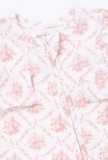 Angel Dear Rose Bow Lattice 2 Way Ruffle Back Zipper Footie