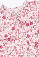 Angel Dear Serene Floral 2 Way Ruffle Back Zipper Footie