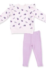Angel Dear Violetta Floral Ruffle Sweatshirt and Legging