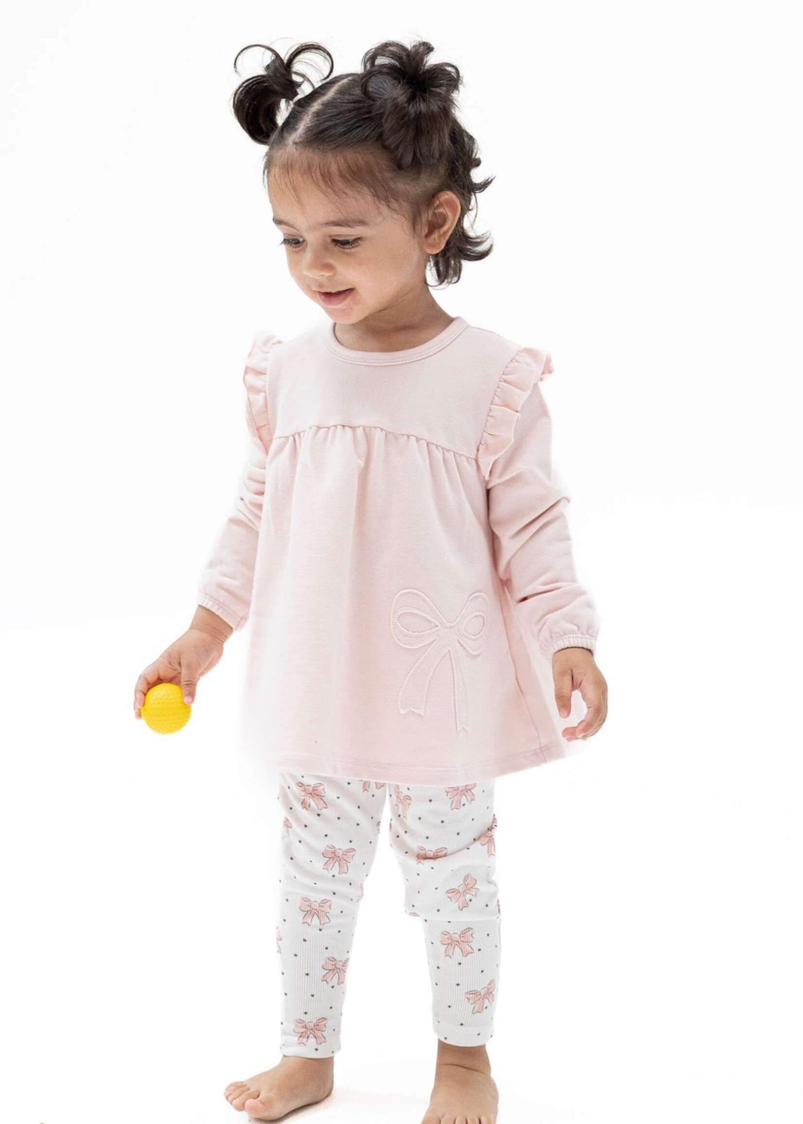 Angel Dear Veiled Pink Bows -L/S Sweatshirt w/Ruffles and Leggings