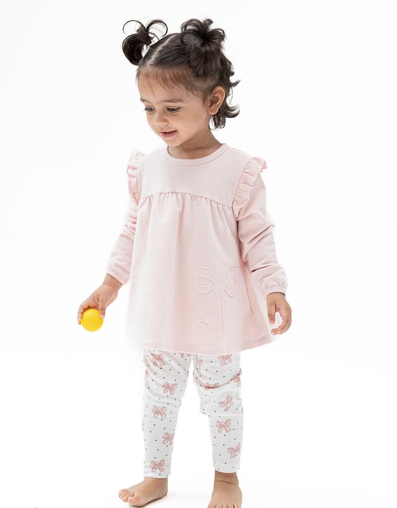 Angel Dear Veiled Pink Bows -L/S Sweatshirt w/Ruffles and Leggings