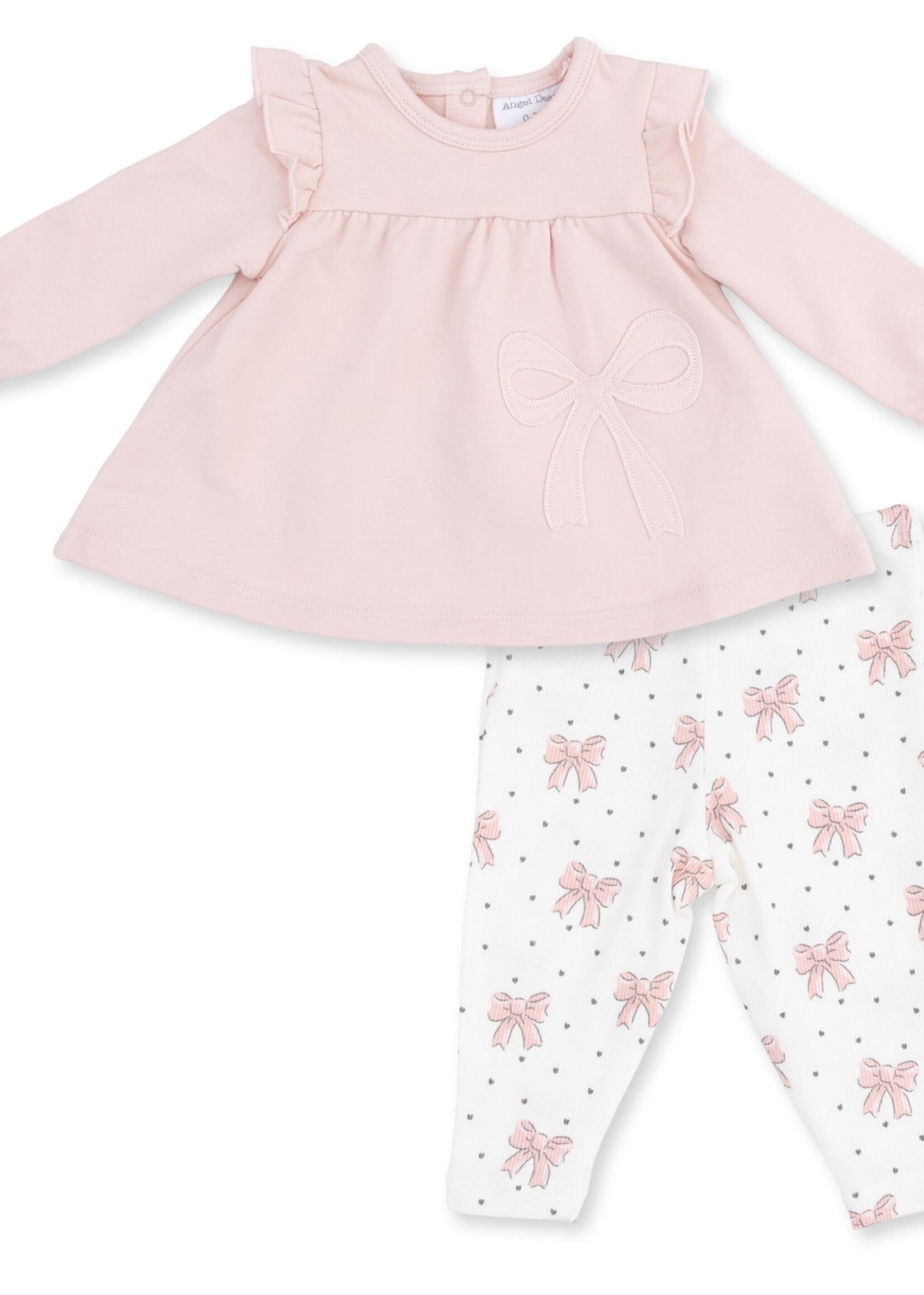 Angel Dear Veiled Pink Bows -L/S Sweatshirt w/Ruffles and Leggings
