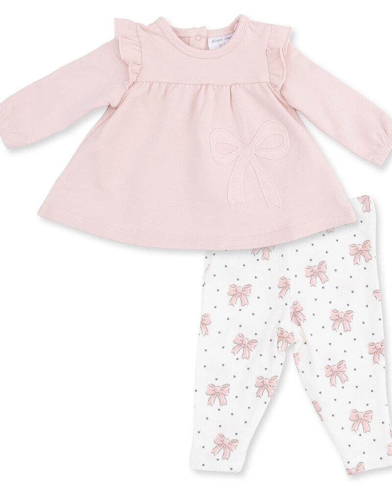 Angel Dear Veiled Pink Bows -L/S Sweatshirt w/Ruffles and Leggings