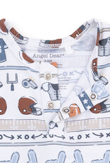 Angel Dear Football Stripe Long Sleeve Henley and Jogger