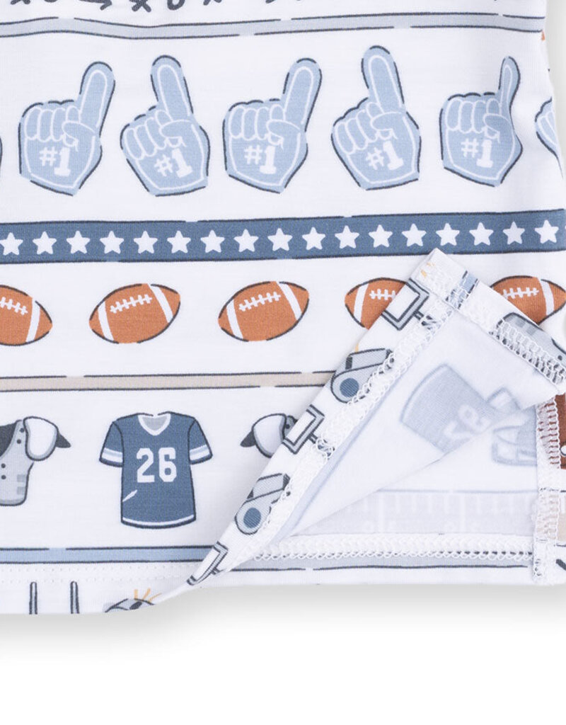 Angel Dear Football Stripe Long Sleeve Henley and Jogger