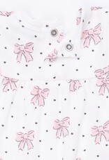 Angel Dear Bows and Hearts Cuffed Sleeve Romper