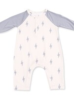Angel Dear Lightning Bolt Viscose Long Sleeve Raglan Henley Romper