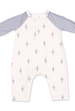 Angel Dear Lightning Bolt Viscose Long Sleeve Raglan Henley Romper