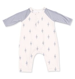 Angel Dear Lightning Bolt Viscose Long Sleeve Raglan Henley Romper