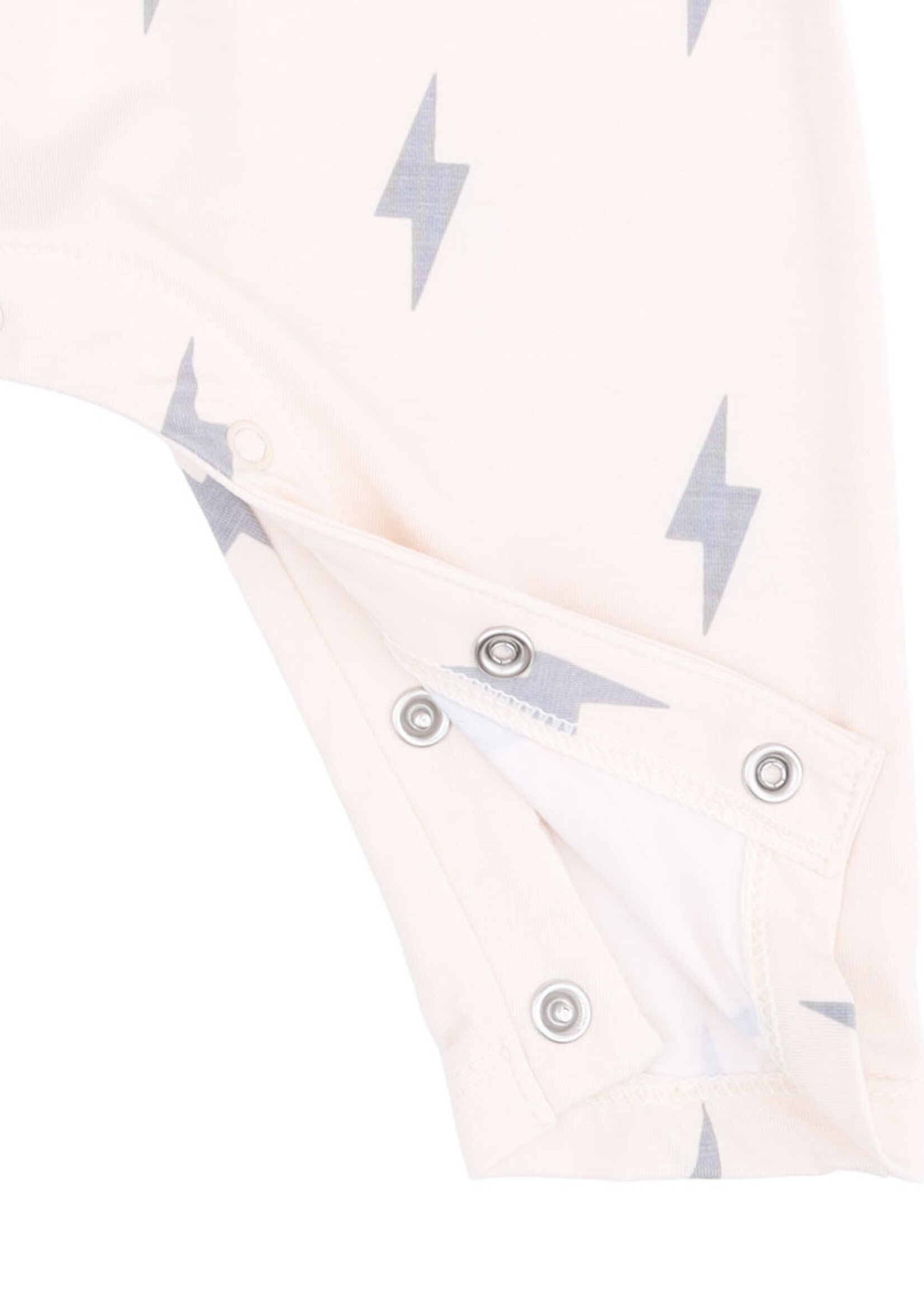 Angel Dear Lightning Bolt Viscose Long Sleeve Raglan Henley Romper