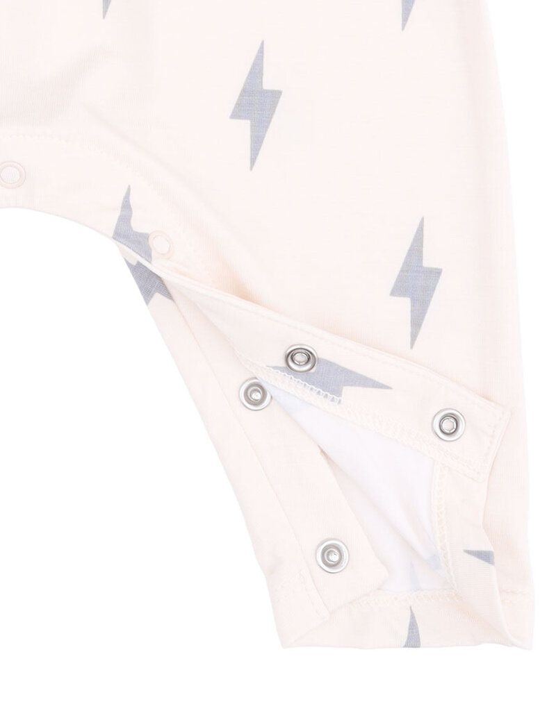 Angel Dear Lightning Bolt Viscose Long Sleeve Raglan Henley Romper