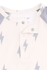 Angel Dear Lightning Bolt Viscose Long Sleeve Raglan Henley Romper