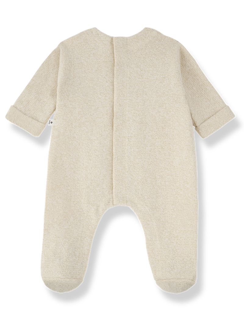 1 + in the family Cardenac Ecru Footed Jumpsuit