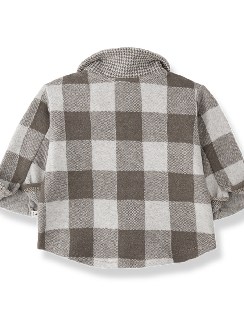 1 + in the family Modena Dark Taupe Plaid Shirt