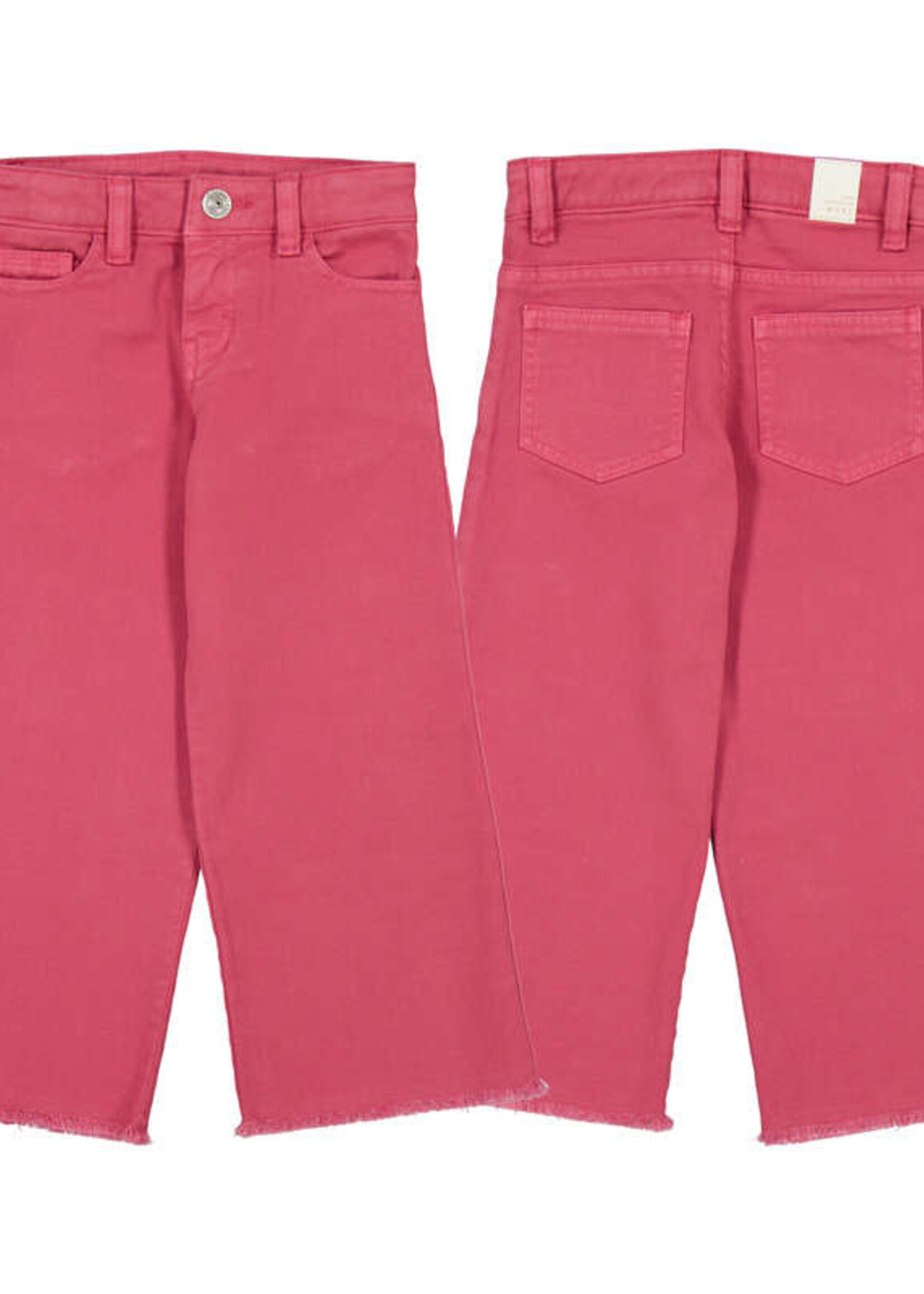 Mayoral Wide Leg Twill Pants Petal