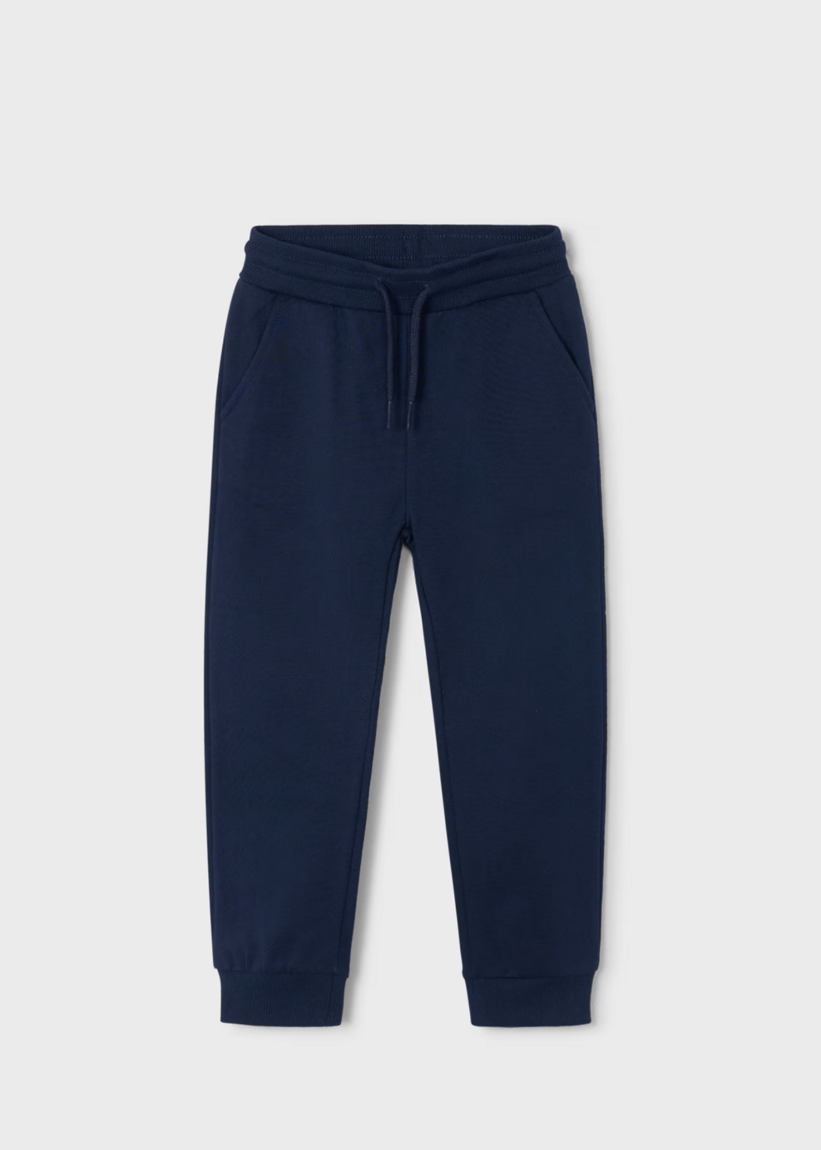Mayoral Basic Cuffed Fleece Pants Blue