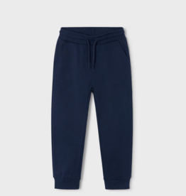 Mayoral Basic Cuffed Fleece Pants Blue