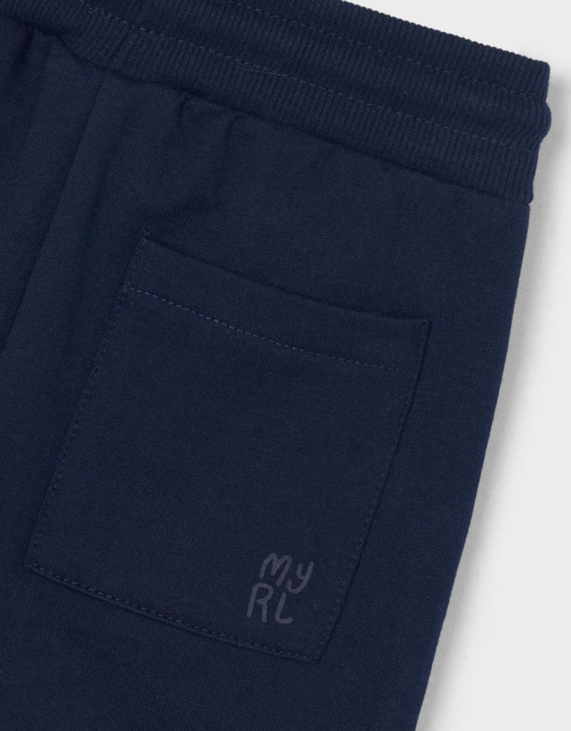 Mayoral Basic Cuffed Fleece Pants Blue